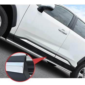 1 Compl. ABS Chrome Vrata Sredstva Za Njegu Kože Lijevanje Pogodan Za Toyota RAV4 2019 2020 Vrata Sredstva Za Njegu Kože Anti-scratch Zaštitnik Vozila Bočne Trake Šine