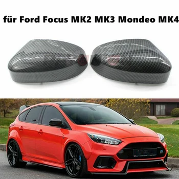 1 Par ABS Karbonskih Vlakana Krilo retrovizor Ogledalo Poklopca Kućišta za Ford Focus MK2 Mondeo MK3 MK4 Limuzina 2012-18
