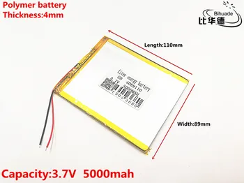 10 kom./lot 3.7 V,5000 mah 4089110 (polymer li-ion baterija) Litij-ionska baterija za tablet PC 7 cm 8 cm 9-inčni tablet PC-MID