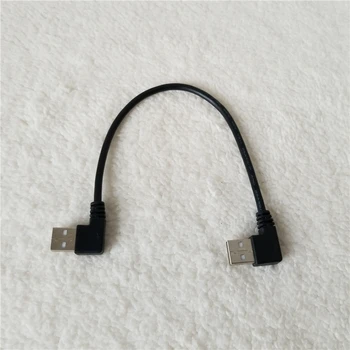 100 kom./lot Dvostruki Lijevi Kut od 90 Stupnjeva Savijanje USB dapter Širenje Podataka Kabel za Napajanje za Mobilni Hard Disk za Laptop 25 cm