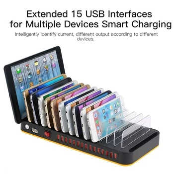 100W Multi USB Charger 15 Port Fast USB Charger Brzo Punjenje za iPhone Samsung EU Plug