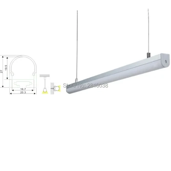 10x1 m compl./Lot Anodizirani aluminijski profil cijele i aluminijski экструзионный kanal profili za suspenziju ili visećih svjetiljki