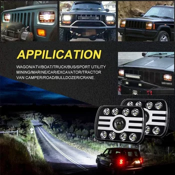 120 W Osram 5X7inch 7X6inch LED Svjetla Hi-Lo Zraka Halo DRL za Jeep Cherokee XJ YJ