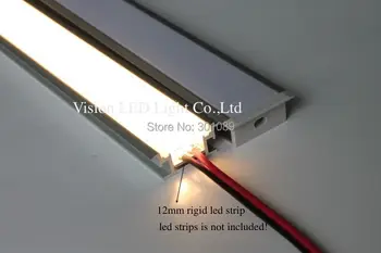 12m (12pcs) puno, 1m u dio profil poda aluminijski svjetla za polaganje LED, debeli poklopac koji može biti korak dalje