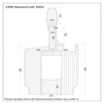 1999 Mastercraft 205V Kokpit Brod EVA Umjetna Pjena Тиковая Paluba Podne igralište