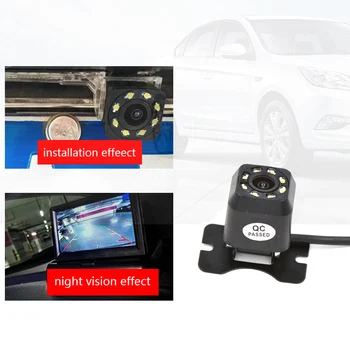 1PCS Car Auto 4.3 Inch TFT-LCD HD Monitor Screen 2 Video Input Car Reversing Image Display With 8 LED Light Car Rear View Camera