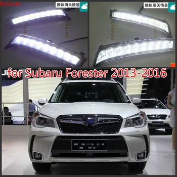 2 kom/par SUNKIA Dnevno Svjetlo Za maglu prednja Svjetla Automobila Led Dnevna Svjetla Crni Poklopac DRL za Subaru Forester 2013 2016
