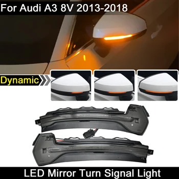 2 Kom. Za Audi A3 8 U 2013-2018 Led retrovizor retrovizor Dinamičan Amber Pokazivač Smjera Lampa