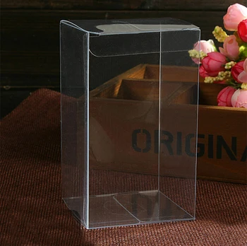200pcs 5x5x25 Jewelry Gift Box Clear Boxes Plastic Box Transparent Storage Pvc Box Packaging Display Pvc Boxen For Wed/christmas