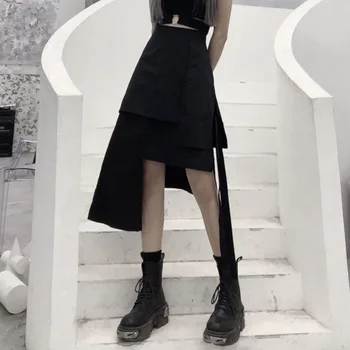 2021 Jesen Nova Moda High Street Ženska odjeća Suknja jednobojnu Nepravilnog Split Vilica visokim Strukom Boem Dizajn