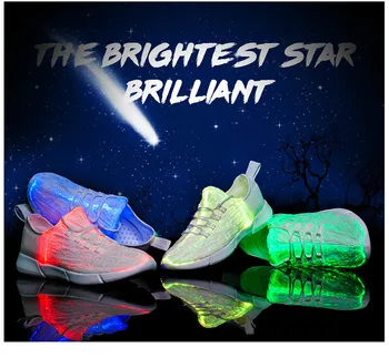 2021 Novi Led Optički bar Cipele za djevojčice i dječake od muškaraca žena djece USB Punjenje svjetlećih Tenisice Osoba svijetli cipele