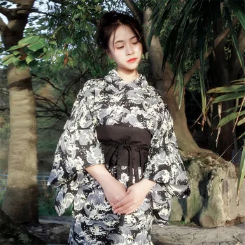 2022 Ljeto Novi Kimono Japanski Stil Donje Harajuku Stil Svakodnevno Surfanje Struk Dugi Rukav Retro Moda Elegantna Duga haljina