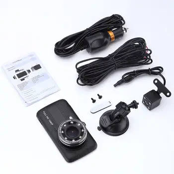 4 Inča dva Objektiva 1080 P HD Ploči s Instrumentima u Automobilu DVR-Kamera za Video Snimanje Šumari G-Senzor Audio Rekorderi Parking Monitori