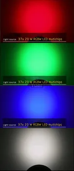 4 kom./lot Glazbeno Scenski Rasvjeta 37x20 W LED RGBW 4IN1 Zoom Wash Moving Head Light DMX Sound Party Svjetla Club Disco DJ Lighting