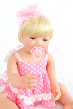 55 cm vinil silikon reborn baby doll igračke realan imitacija Teen dijete reborn djevojka s Ružičastim zečica pliš igračke bebe poklon