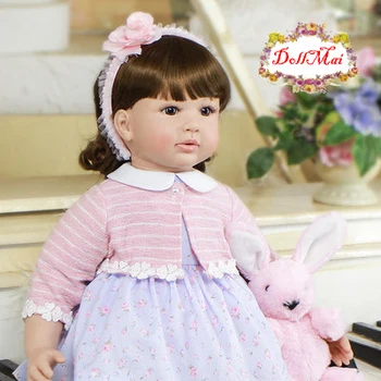 60 cm, Silikonski Reborn Baby Doll Igračke Konje Za Djecu 24-inčni Vinil Beba Princeza Cipele za Djevojčice i Bebe Lutke Djeca rođendanski Poklon Igrati Kuća