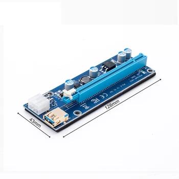 6pcs Zlatni VER009 USB 3.0 PCI-E Pcie Riser VER 009S Express 1X 4x 8x 16x Extender Riser Adapter Kartice