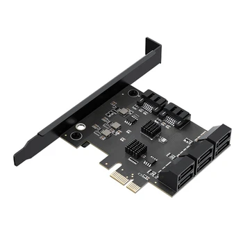 8 SATA Portova Adapter Kartice Riser Kartica PCI-E X1 SATA3.0 6 Gb/sec. Kartica za Proširenje Tvrdog Diska za Vađenje BTC Miner
