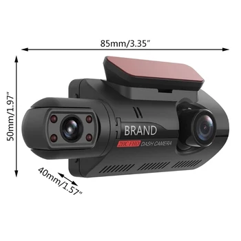 A68 1080P Dual Objektiv Car DVR Dash Cam USB2.0 Video Rekorder G-Sensor Front And Inside Secret Cam Vehicle Motion Detection Camera