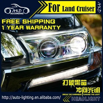 AKD Auto-Stil Glavu Lampa za Toyota Land Cruiser LED Svjetla LC200 LED DRL H7 D2H Hid Opcija Angel Eye Bi Ксеноновый Zraka