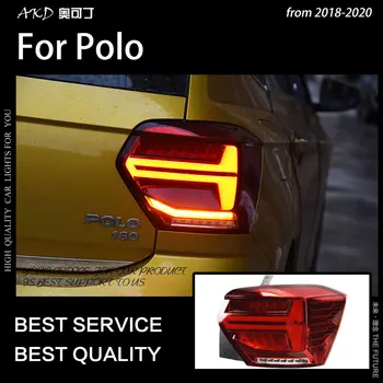 AKD Auto-Stil za VW Polo Stražnja Svjetla 2019-2020 Novi Polo Led Stražnja svjetla u Led DRL Dinamički Signal Kočnica Obrnuti auto Pribor