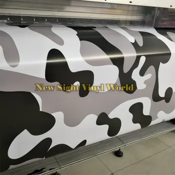Arctic Camo Vinyl Sticker White Kamuflaža Sticker Bomba Car Wrapping Film For Vehicles Wraps Size:1.50*30m/Roll