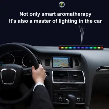 Auto Luchtverfrisser Sound-upravljanjem Ritmu Light Car Ambient Light Bar aromatherapy, vermikulit RGB Ambient Light Integrated Light Sen