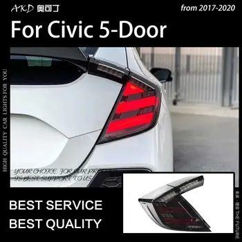 Auto-stil Stražnje Svjetlo Za Civic Stražnja svjetla 2017-2020 Civic Type R stražnje Led svjetlo Hatchback s 5 vrata, Stražnja svjetla DRL Dinamički Signal
