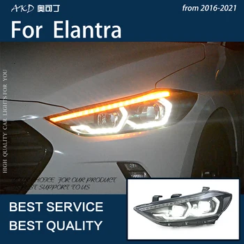 Auto Svjetla Za Elantra 2016-2021 Led DRL Svjetla Za Maglu Dinamički Signal Svjetlo Anđeoske Oči Serije 3 Dizajn Pribor za Nadogradnju