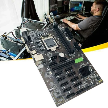B250 Vađenje Matična Ploča 12 GPU Bitcoin Etherum Matična Ploča LGA 1151 sa DDR4 8gb 2133 Mhz Memorija +Ventilator+Kabel SATA