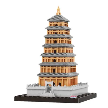Balody 16161 World Architecture Wild Goose Pagoda Tower Model Mini DIY Diamond Blocks Bricks Building Toy for Children Kid Gifts