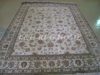 Besplatna dostava 8'X10' 160Line pleten od Vune i Svile, Istočni perzijski tepih ručne perzijski tepih
