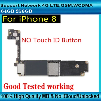 Besplatni iCloud Otključan iPhone Za 8 Plus Matična Ploča Sa Touch ID prst Logic board 64GB 256GB Ploča S Ažuriranjem Podršku za IOS