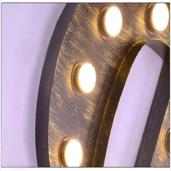 BOCHSBC Metalnih Slova D Zidne Svjetiljke Art Deco Zidne Svjetiljke Svjetiljka Stare Željezne Led Žarulje za Dnevni boravak Kabinet Shop Odjeće Lampu