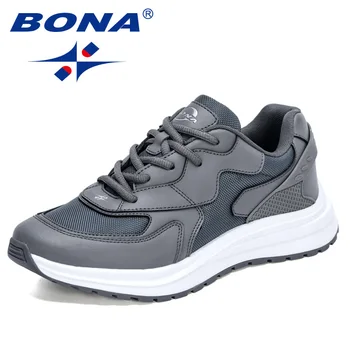 BONA 2021 Novi Dizajneri Sportski Hodanje Obuća Muška Moda Tenisice Osoba Vanjski Udoban Stan Tenisice Mansculino Cipele