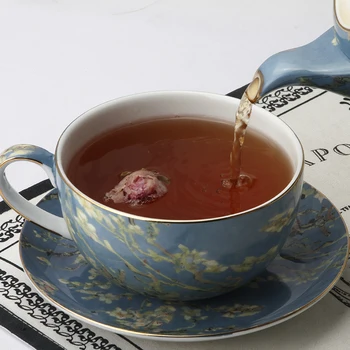 Britanski Bone Kina Kava Master Lonac Jedna Šalica Jedan Lonac Skup Kava Skup Poklon Home Tea Set