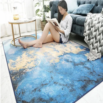 Bubble Kiss Apstraktne Tepih Za Dnevni Boravak Nordic Blue Sea Art Area Rugs Home Bedroom Decor Tatami Non-Slip Floor Mat Rugs