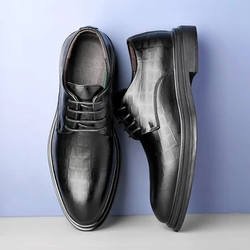 CN(Porijeklo) Prirodna koža MUŠKA Hodanje Cipele Za Odrasle čipka-up Vanjski Travnjak Dual kožna poslovna cipele