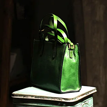 Dizajn osjećaj klasicni prijenosni kvadratnom torba zelena godišnji mali prozirni ženska torba torba kožna torba