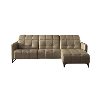 Dnevni prostor kauč kutni kauč ova prirodna koža sofe električna stolica dizajner L oblik muebles de sala moveis 258 X 170 cm