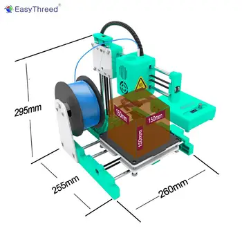Easythreed X3 Mini Build Volume 150mmx150mmx150mm with Hotbed Small Education Entry Level Consumer Personal 3d Printer