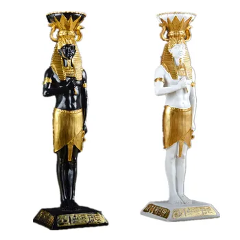 Egipatski Stil Faraon Kipić Kip Svijećnjak Stolni Kreativni Svijećnjak Vjenčanje Dekoracije Kuće Obrt R263