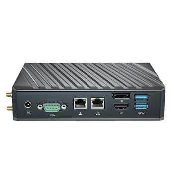 Fanless mini PC Dual LAN 10th Gen In-tel Hexa Core CPU Firewall Router SD Utor za Industrijsko Računalo za Igru Ureda