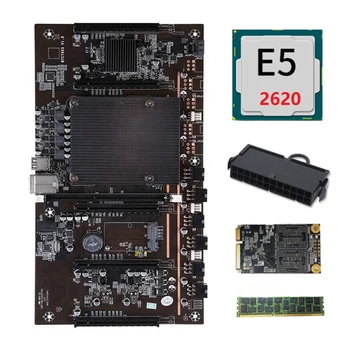 H61 X79 BTC Rudar Matična Ploča s E5 2620 CPU+RECC 4G DDR3 Ram-a+120G SSD+24Pins Konektor Podrška 3060 3070 3080 GPU
