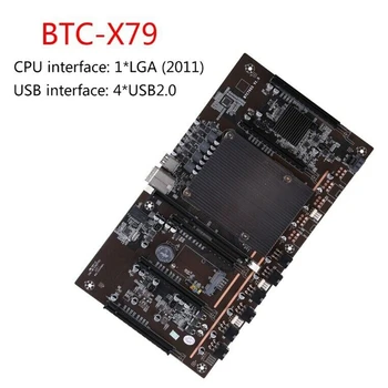 H61 X79 BTC Vađenje Matične ploče s E5 2603 V2 Procesor+RECC 4 g DDR3 memorija+120 g SSD+Prekidač Kabel Podrška 3060 3070 3080 GPU