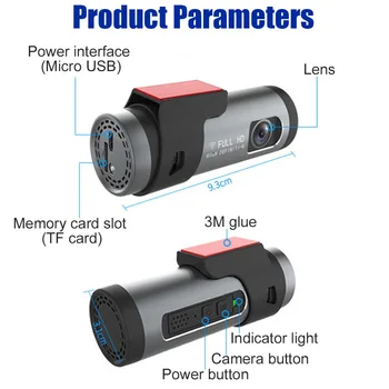 Hidding USB Driving Recorder Wireless Wifi HD Dashcam Night Vision Loop Recording Parking Monitor Intelligent Voice Dashcam G20