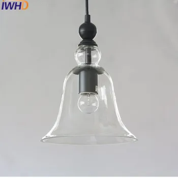 IWHD Stakla Viseći LampVintage Industrijski Viseće Svjetiljke Potkrovlje Stil Željeza Klasicni Viseće Svjetiljke Spavaća soba Hanglamp
