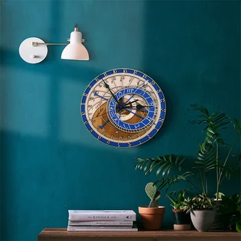 Jednostavne Europske Zidni Sat Konstelacija Astronomske Glupi Zidni Sat Modernog Dizajna Trava Reloj De Pared Home Dekor Naljepnice