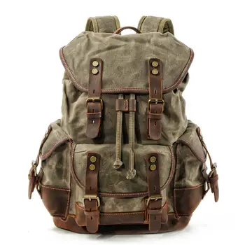 Klasicni muški platna ruksak srednje škole i student školska torba za odmor velikog kapaciteta putnu torbu ruksak muška torba