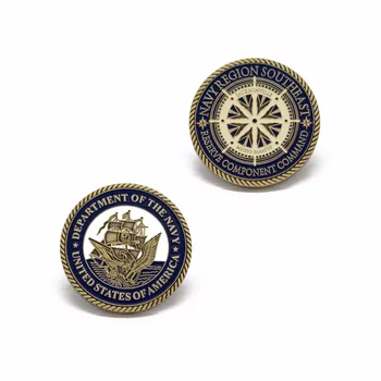 Kreativni emajl mornarica novčić suvenir na veliko prilagođene vojne prigodni kovani novac